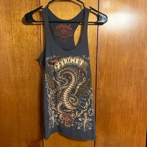 Gray Affliction racerback tank